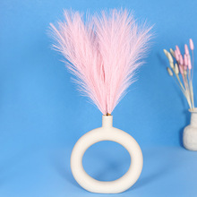 仿真芦苇花束亚马逊供应北欧INS装饰43cm7叉现货人造蒲苇潘帕斯草