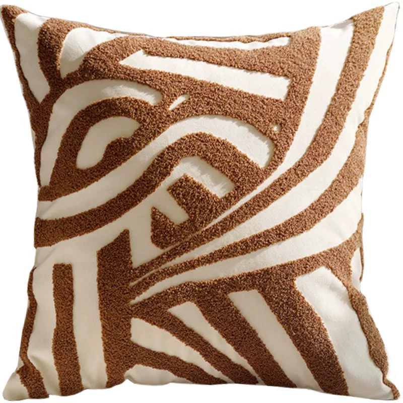 Creamy high -end retro style knot pillow pillow sleeve sofa bed on the brown bed on the waist on the waist pillow and cushion with core bay windows