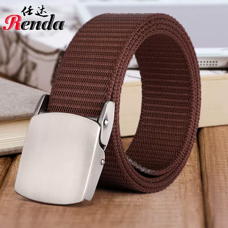 户外速干腰带男士皮带自动扣青年裤带休闲合金材质带头
