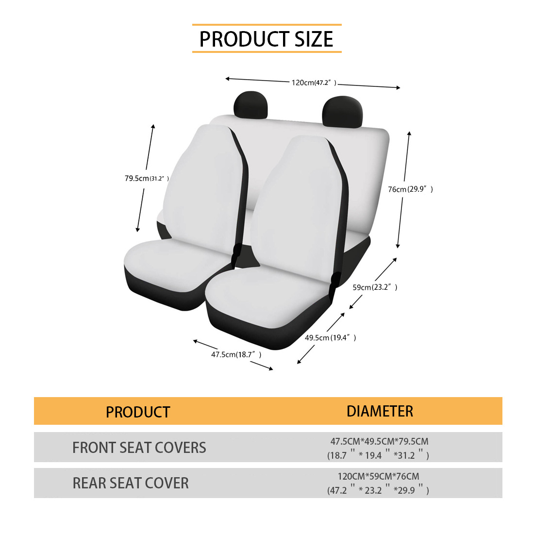 Santa Claus Print Custom Seat Covers Amazon Car Anti-Slip 3-Piece Set Seat Cushion Pod, Minimum Order of One Piece
