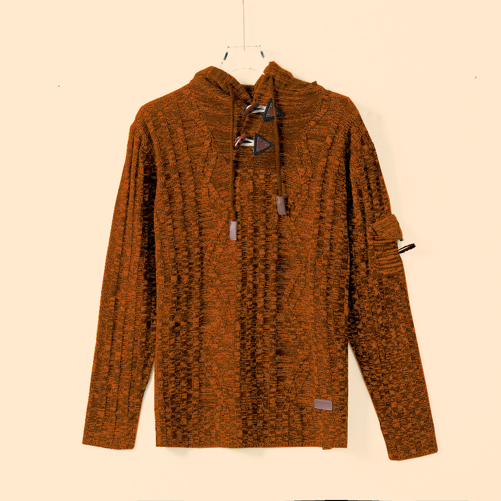 Stylish Hooded Knit Sweater