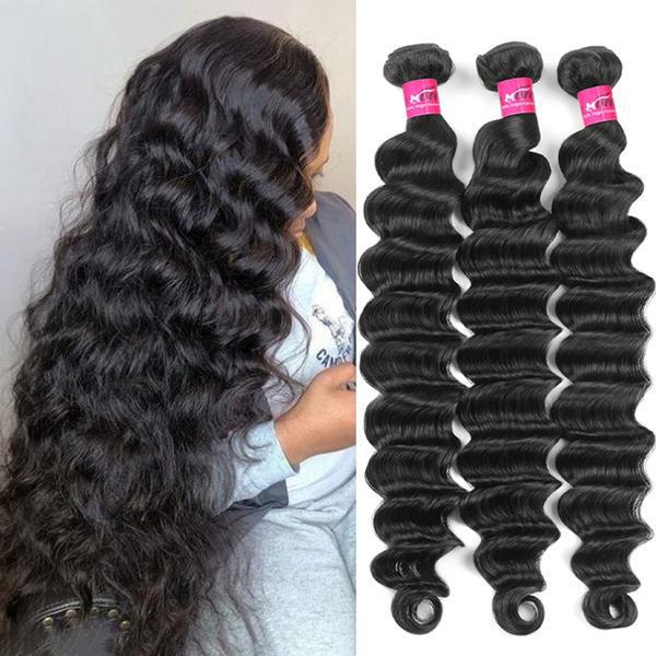 2025 New Cross-Border Dropshipping Heavy Loose Deep Wave Native Human Hair Bundles Cross-Border Dropshipping