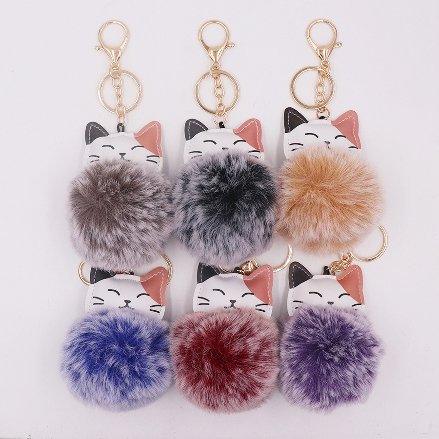 40g Weight Bag Pendant, Keychain Classification Cute Cat Alloy Plush Unisex Bag Pendant Keychain 1 Piece