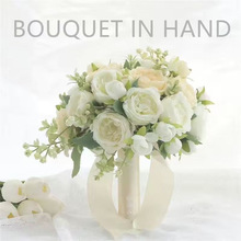 手捧花新娘韩式婚礼结婚领证仿真花束森系婚纱摄影拍照道具手捧花