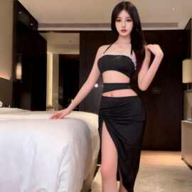 阿豪情趣内衣性感午夜激情镂空露腰连衣长裙调情诱惑抹胸露背睡衣