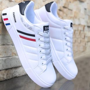Spring New Shoes Men's Korean-style Fashionable White Shoes All-match Casual Sports Trendy Shoes Men's Sneakers for Students