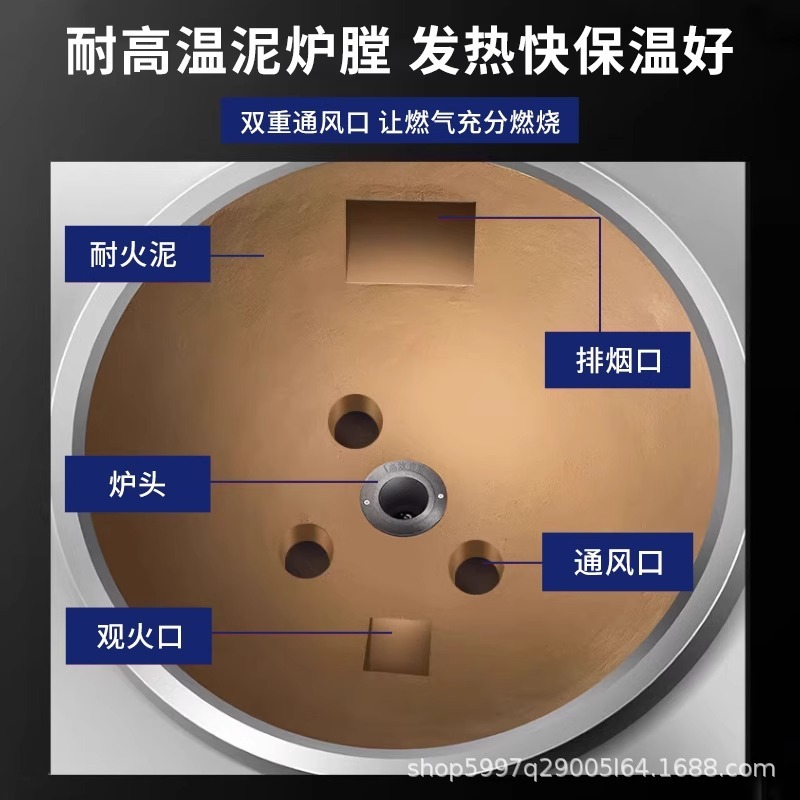 商用大锅灶猛火灶食堂酒店厨房工地饭店专用商用天燃气炒菜锅灶台|undefined