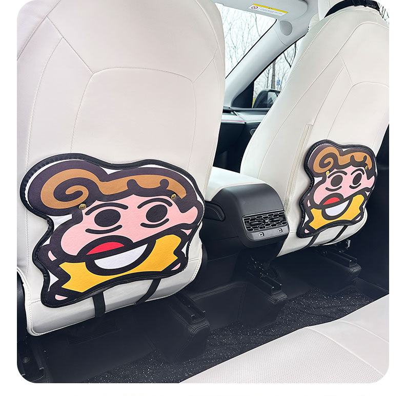 Cute Kwai Cartoon Cute Car Seat Back Anti-kick Pad Simple and Comfortable Dirt-resistant Storage Bag Anti-kick Pad Anti-dirty Pad