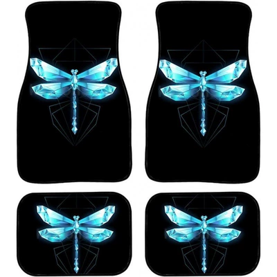 Style Floral Butterfly Easy-To-Clean – Avtomobil döşəmə paspasları - car-floor-mat-2-33444468cm-two-pairs-four-pieces-in-total