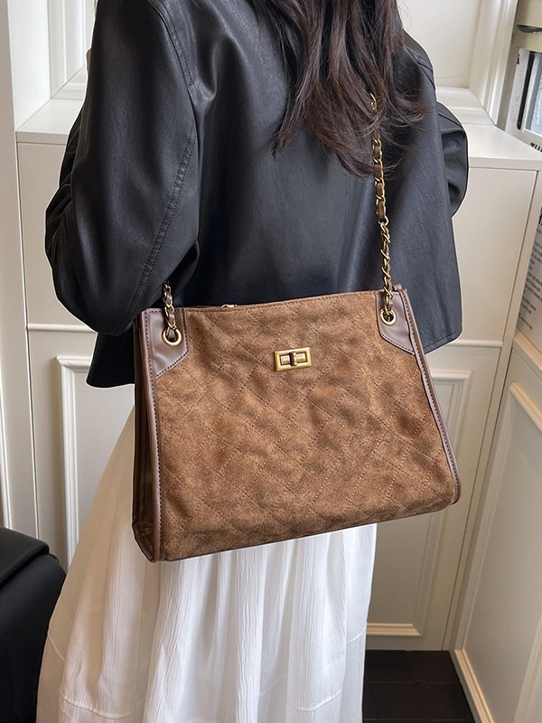 Vagabundo de moda de alta calidad cadena de tela de hombro bolso de doble propósito de mujer ocio de gran capacidad bolsa de viaje