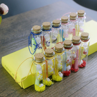 Beautiful fluorescent sand wishing bottle class luminous drift bottle note bottle beautiful conch Small Bottle Kindergarten