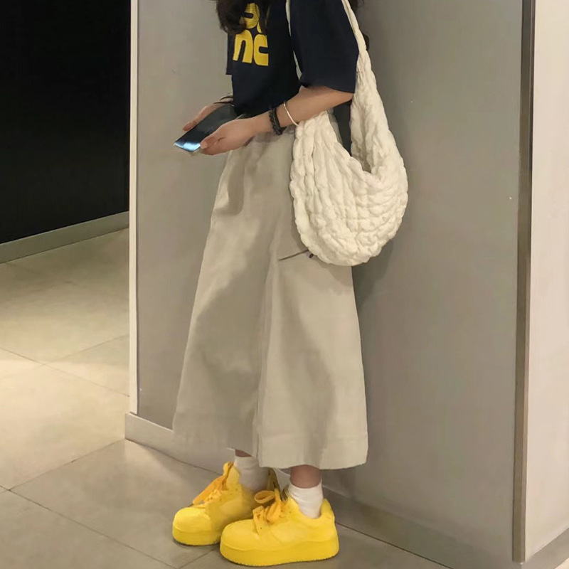 深灰色美式复古工装裙女夏薄2025新款中长款A字裙高腰显瘦半身裙|undefined