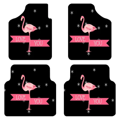 for Driver and Passenger, Private | Universal Foot Pad - red-crowned-crane-main-driver-co-pilot-two-piece