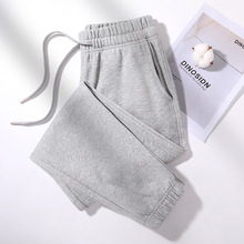 春秋320G重磅运动裤女束脚裤潮流时尚休闲裤子卫裤女小脚裤哈伦裤
