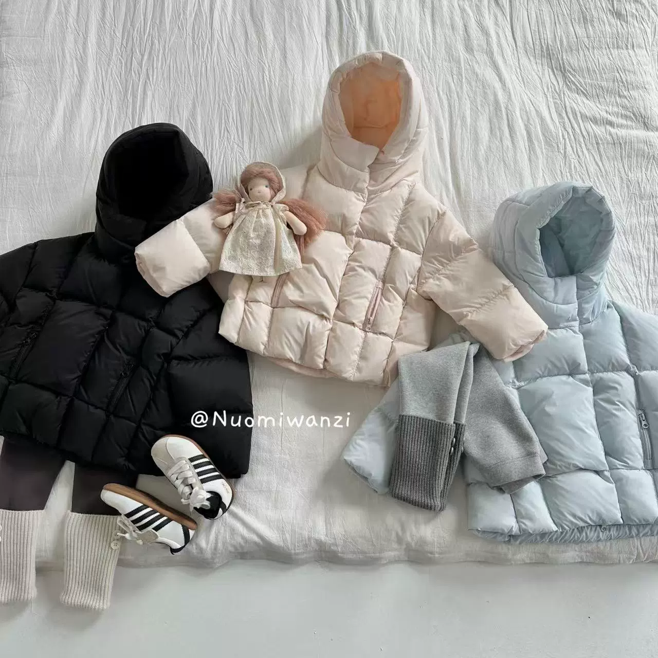 【现货】糯米丸子童装韩版百搭洋气冬季保暖重克高级感羽绒服外套