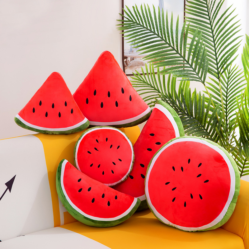 New simulation fruit pillow, watermelon cushion, plush toy, office chair sofa cushion, stuffed doll