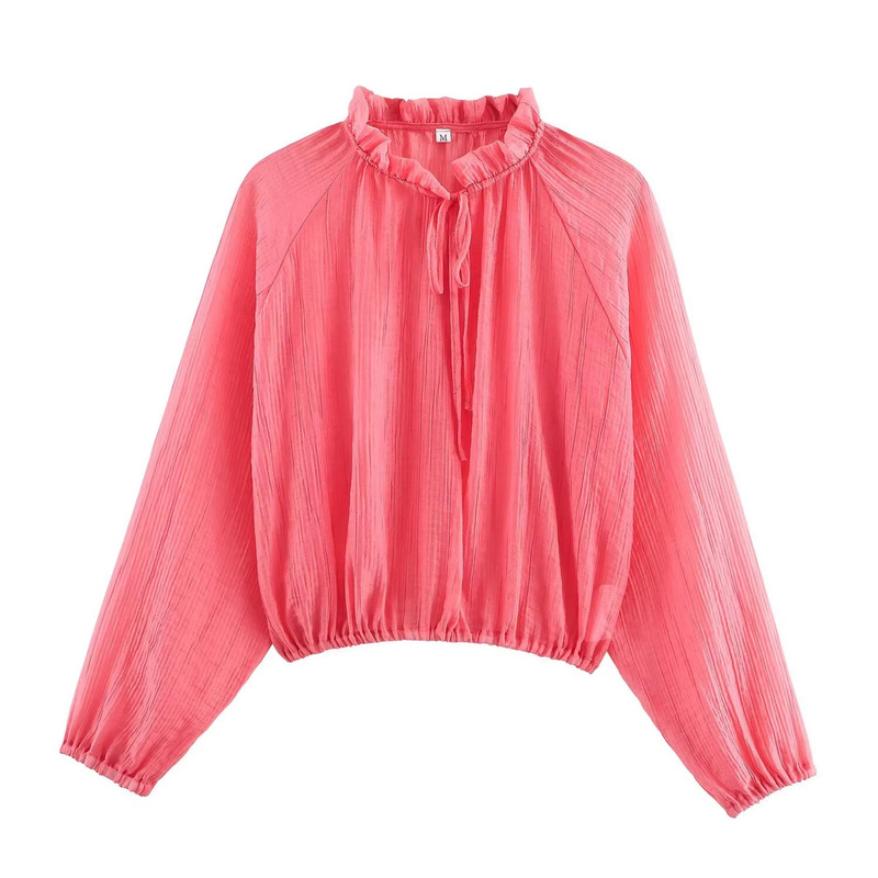 Cross-Border Foreign Trade Women's Clothing Summer European and American Style Long-Sleeved Shirt with Ruffled Edges + Skirt Set for Women Cross-Border Foreign Trade Women's Clothing Summer European and American Style Long-Sleeved Shirt with Ruffled Edges + Skirt Set for Women