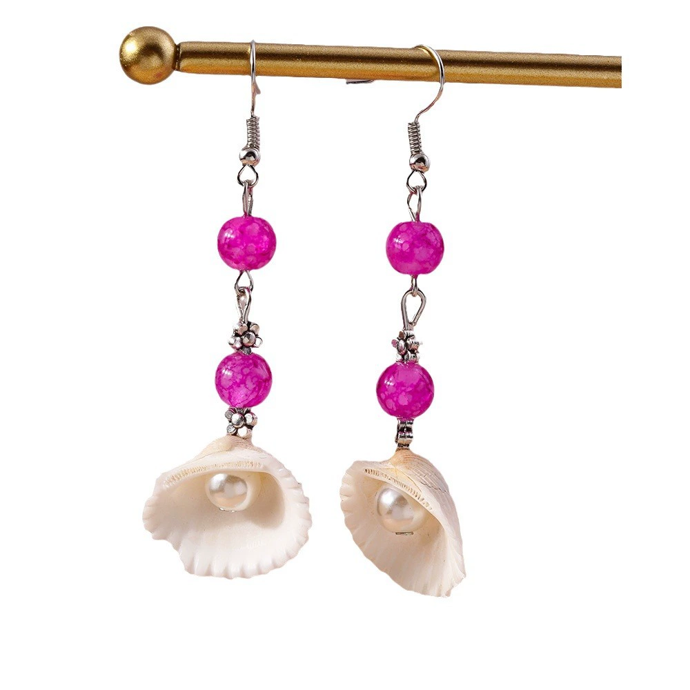 Fashionable trend beach creative earrings, design accessory, European style, for import, city style