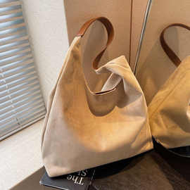 复古磨砂大包包女新款秋冬大容量单肩包上班通勤托特包