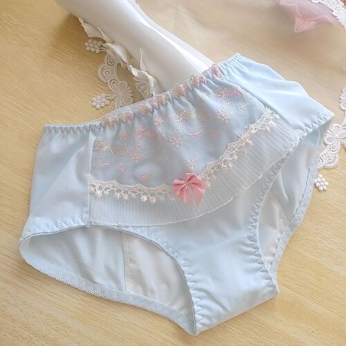 Factory straight hair Japanese pure cotton mid-waist menstrual period day and night leak-proof menstrual pants women's underwear