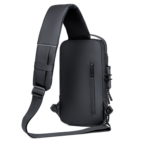 Waterproof Men's Motorbike Bag Password Anti-Theft Chest Bag Men's Bag Single-Shoulder Bag Sports Single-Shoulder Casual Multi-Function Crossbody Bag