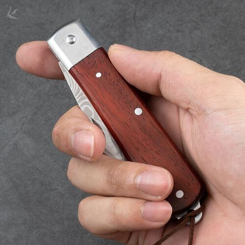 Damascus grain grafting special knife multi-functional blade steel folding bud grafting knife seedlings fruit tree grafting tool