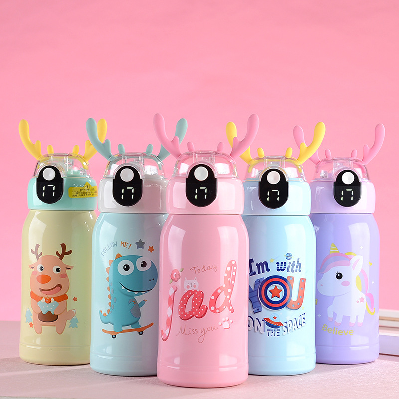 China Antler children's thermos cup stainless steel with straw factory and  manufacturers