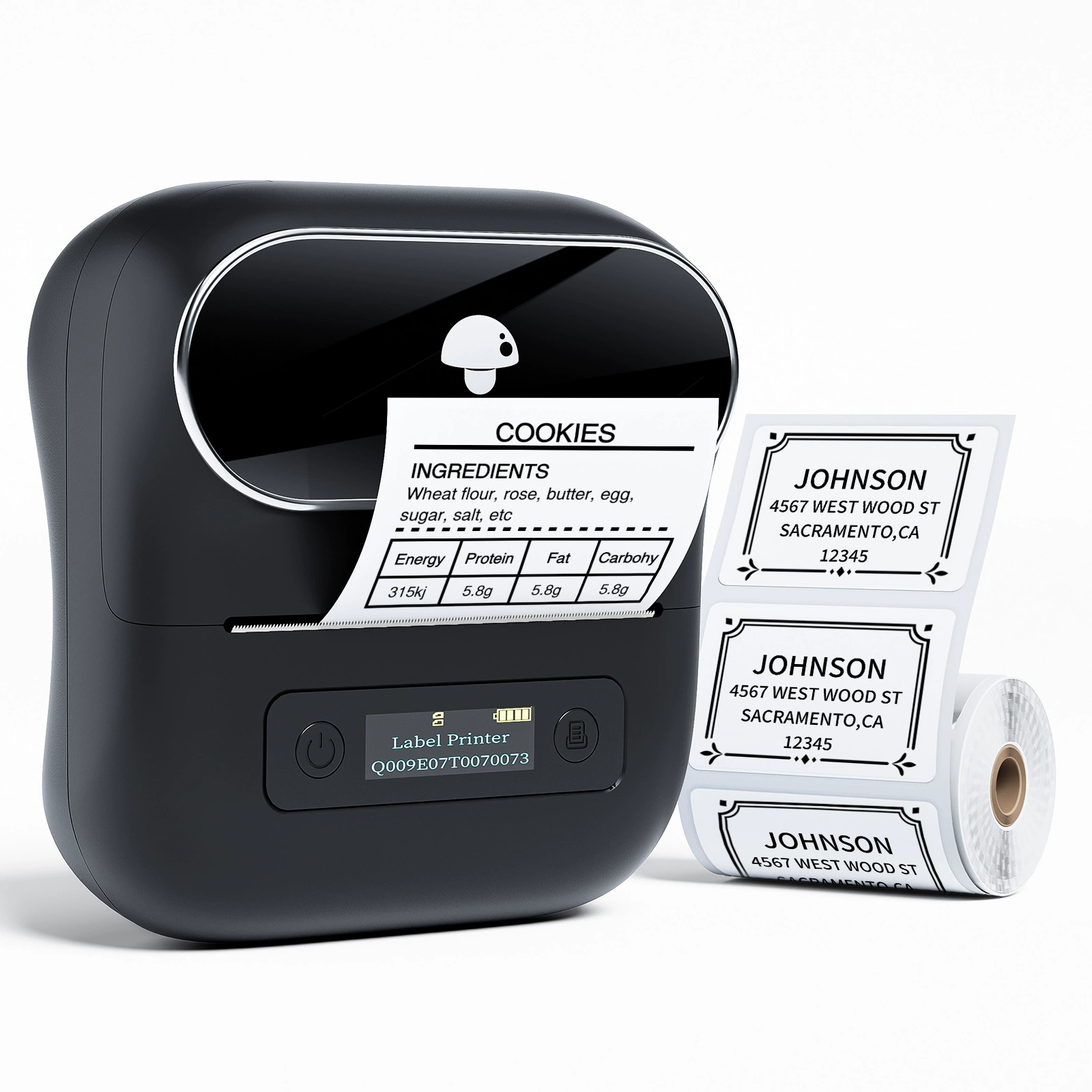 Handheld Phomemo M110/M150/M220 Thermal Label Printer, Portable Bluetooth, 20–75 mm