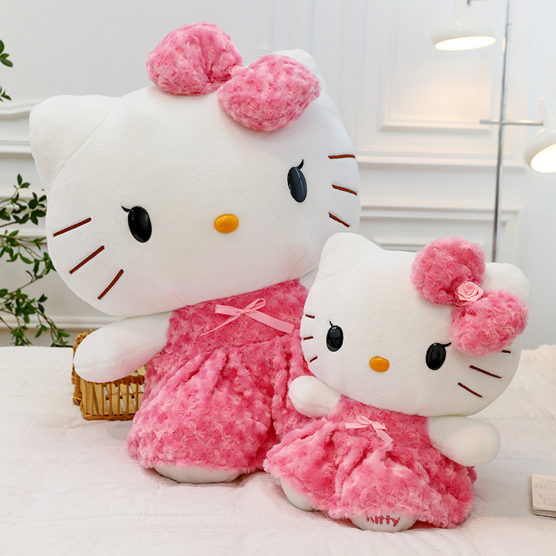 Rose KT Cat Healing Creative Plush Doll Pink Cherry Blossom Net Red Cross-border Hot Sale Small Wholesale
