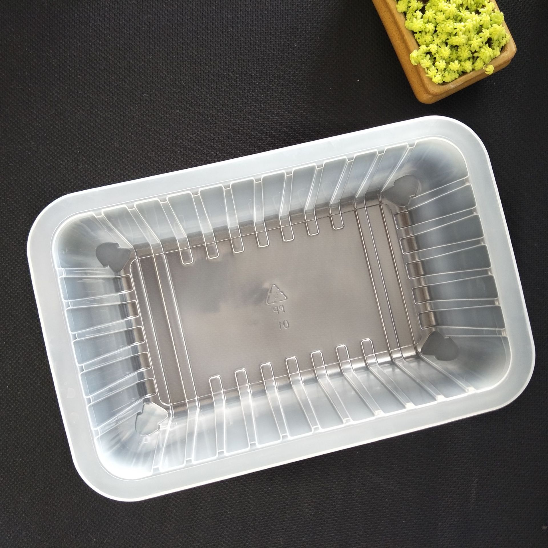 定制一次性餐盒长方形 水果捞盒子塑料透明美式快餐盒 便当盒