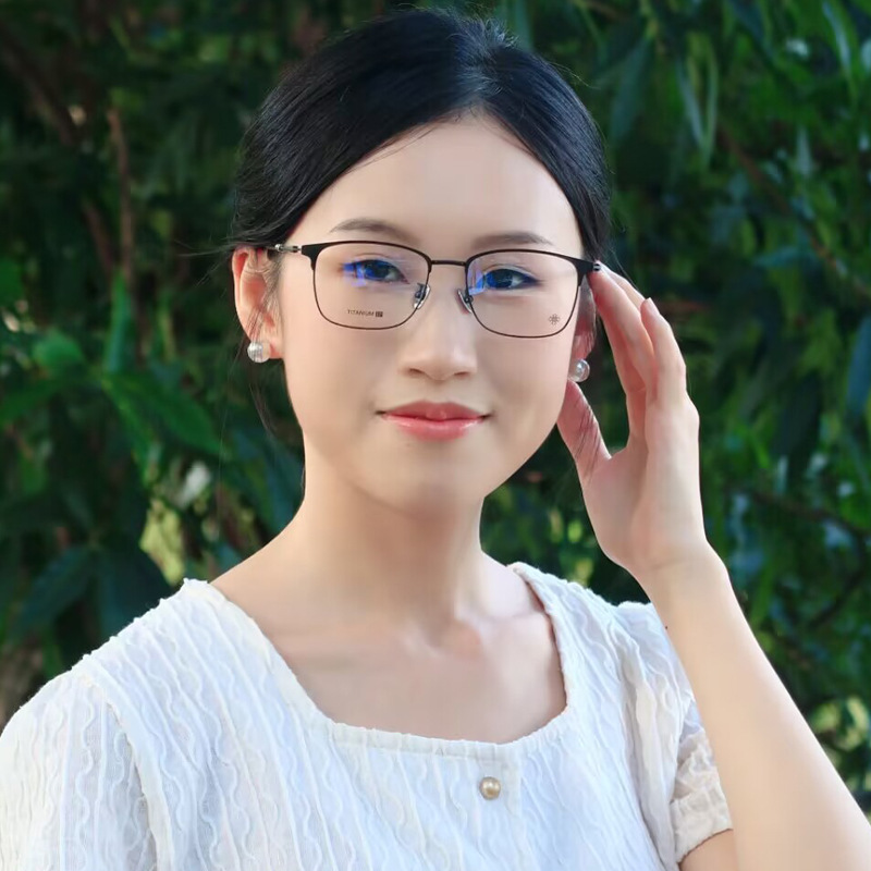 Versatile Minimalist Pure Titanium Eyeglass Men, Artistic Retro Style, Unique Square Frame, Ultra-light Finished Optical Frames Myopia,_voghion.com