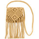 New Cotton Rope Tassel Hand Bag Diagonal Woven Bag Casual Women's Bag Single Shoulder Forest Straw Bag Beach Bag
