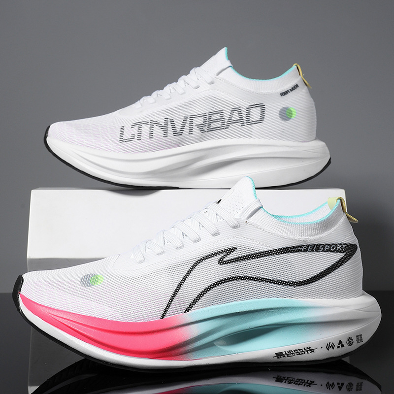 Zapatillas para correr Feidian 5E 2025 nuevas zapatillas para correr de entrenamiento deportivo zapatos de carreras de tablero de carbono de alta elasticidad con absorción de impactos para hombres