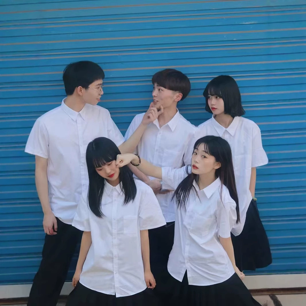 Японский jk униформа летняя белая рубашка