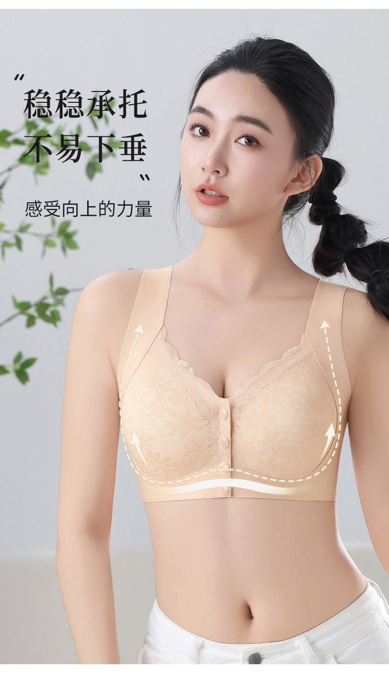 Venta directa de fábrica comercio electrónico transfronterizo Sudeste de Asia Vietnam Tailandia damas sin costuras sujetador de recogida lateral cómodo
