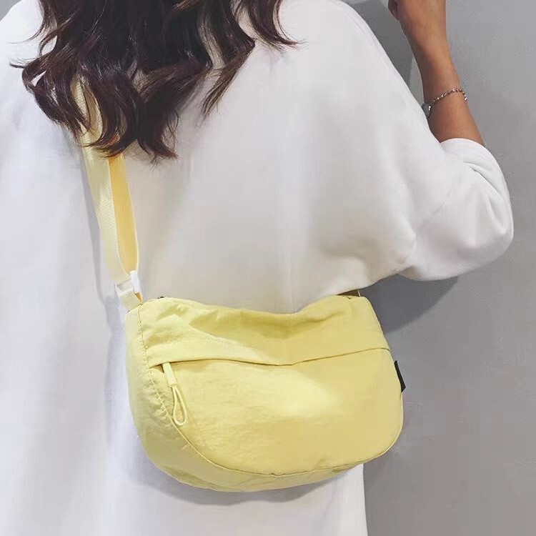 Korean-Style Trendy Canvas Saddle Bag for Women 2026 New Model for Work, Commuting, Casual Sports, Travel, Crossbody Small Dumpling Bag Korean-Style Trendy Canvas Saddle Bag for Women 2026 New Model for Work, Commuting, Casual Sports, Travel, Crossbody Small Dumpling Bag