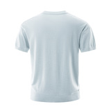 ZY8103C-D通勤百搭夏季时尚简约14针T恤美式纯色圆领针织短袖，男装针织衫/毛衣，星座614