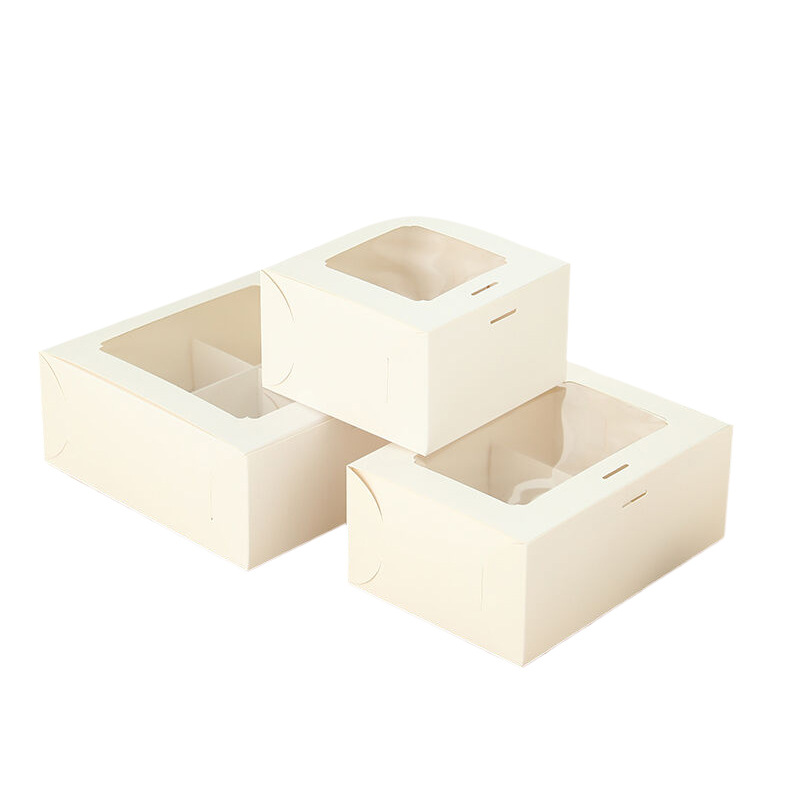 Caja de postre de ventana abierta 469 Caja de cupcake Caja de embalaje de West Point Caja de pastelería Liugong Ge Caja de regalo