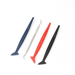 Car window film installation set includes gap tape, edge sealer, scraper, color changing film, soft and hard stainless steel hooks