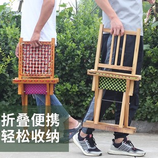 Heightened Backrest Folding Stool, Acacia Board Stool, Outdoor Fishing Stool, Excellent Chair Stool, Candle Stool, Portable Picnic Solid Wood