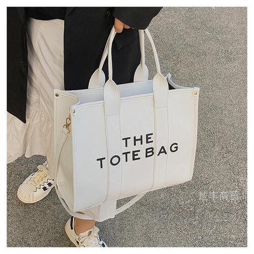 Export new style printed simple tote bag, large capacity letter portable armpit bag, fashion trend single shoulder crossbody bag