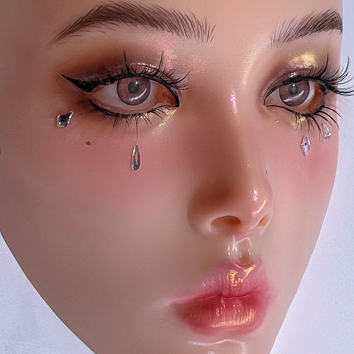 Transfronterizo especial para toda la cara maquillaje de silicona ejercicio de maquillaje de cabeza modelo de ojos cejas maquillaje pintado ejercicio práctico simulado enseñanza de maquillaje de belleza