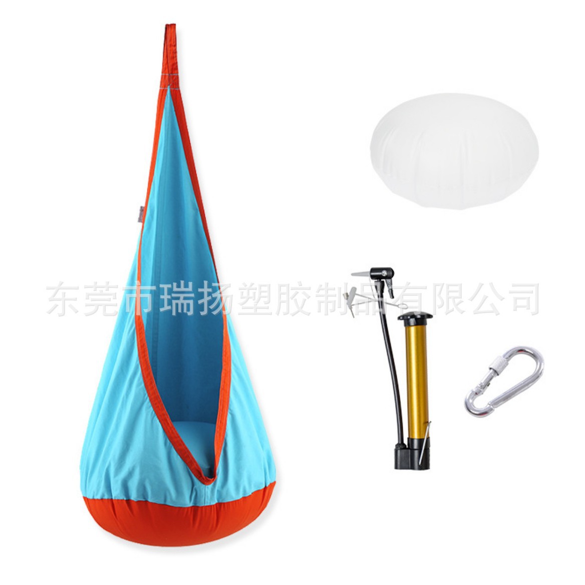 定 制 PVC充气内胆新款儿童吊椅便携尼龙秋千床室内庭院创意款