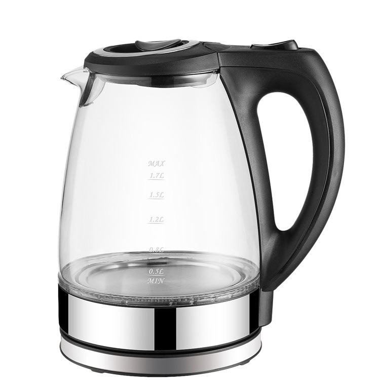 110V220V 볼트 유럽 및 미국 영국 전기 주전자 1.7L 유리 전기 주전자 주전자 자동 전원 꺼짐