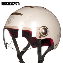 Beon Electric Bike Half Helmet Motorcycle Helmet Winter Warm Motorbike Helmets for Men and Women All Seasons Use Safety Hat Lightweight Harley