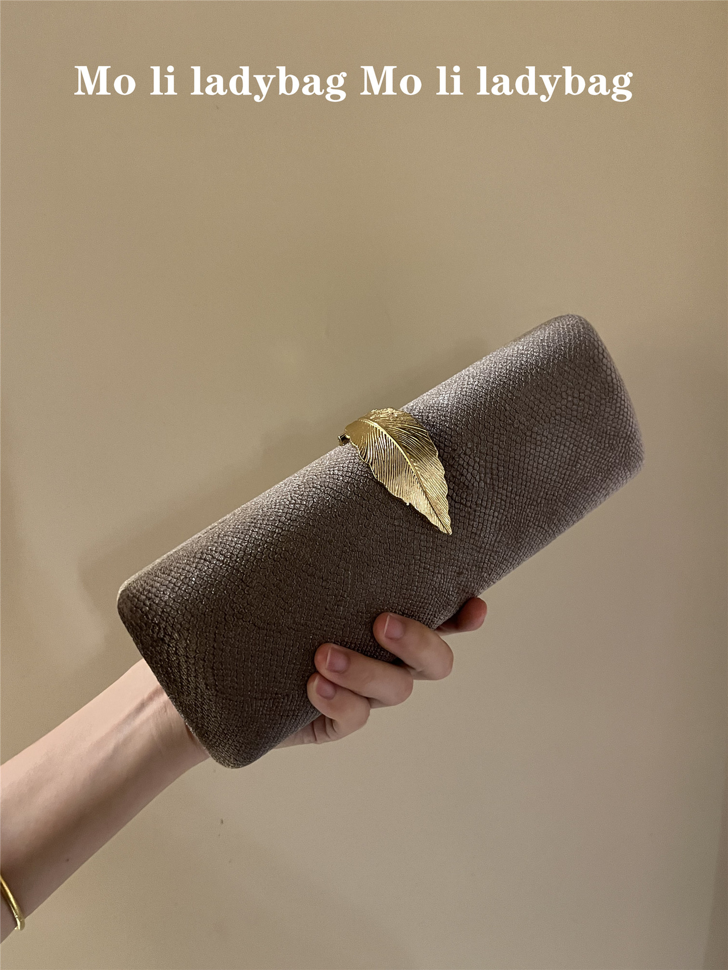 Luxury Gold Leaf Elegant Evening Clutch Bag For Women, Formal Party Bag For Evening Gowns And Qipao - Thumbnail 7