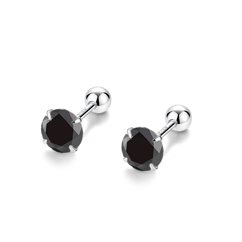 Ear Studs Classification 1 Pair 925 Sterling Silver Geometric Ear Studs