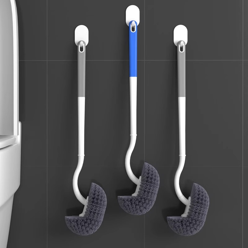 Toilet Brush Japanese-Style Household Corner Toilet Brush New Model Long-Handle Bathroom Cleaning Brush Magic Tool Wall-Mounted