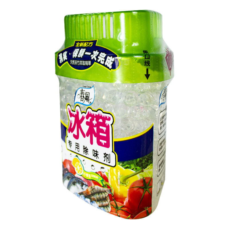 春風冰箱去味檸檬香香膏盒空氣清新劑家用冰箱保鮮盒除臭盒