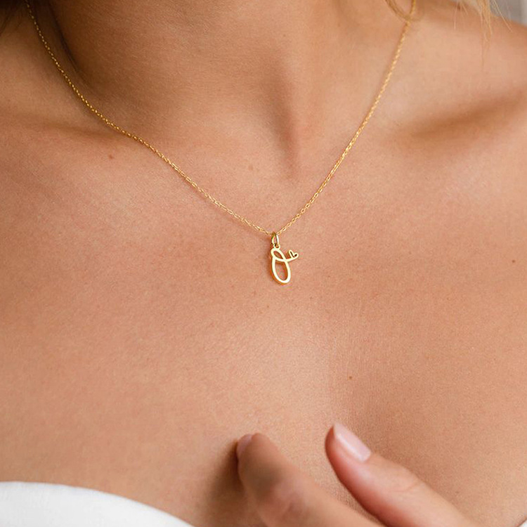 304 Stainless Steel Chain Material Cuban Link Chain Curb Chain Chain Type 1 Piece Quantity PVD Coated Real Gold Plated Letter Stainless Steel Titanium Steel Simple Style Waterproof Non Tarnish 304 Stainless Steel Pendant Necklace